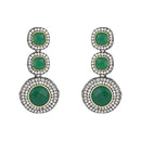 Etnico Gold Plated Kundan & Pearl Choker Necklace & Earrings Set For Women (ML336WG)