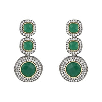 Etnico Gold Plated Kundan & Pearl Choker Necklace & Earrings Set For Women (ML336WG)