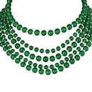 Etnico Latest Fashion Stylish Multi Layered Pearl Beads Rani Necklace Jewellery Set For Women/Girls (ML338FG)