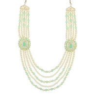 Etnico Multistrand Pearl Necklace/Dulha Moti Mala/Maharaja Haar/Groom Necklace For Men (MLP41Min)