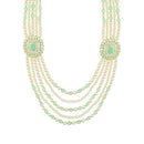 Etnico Multistrand Pearl Necklace/Dulha Moti Mala/Maharaja Haar/Groom Necklace For Men (MLP41Min)