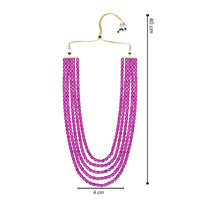 Etnico Multistrand Pearl Necklace/Dulha Moti Mala/Maharaja Haar/Groom Necklace For Men (MLP49Wi)