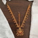 Js Fashion  Matte Gold Polish Traditional Wear Wedding Accessories Kemp Maang Tikka