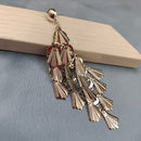 Viky Black Plated Dangler Earrings