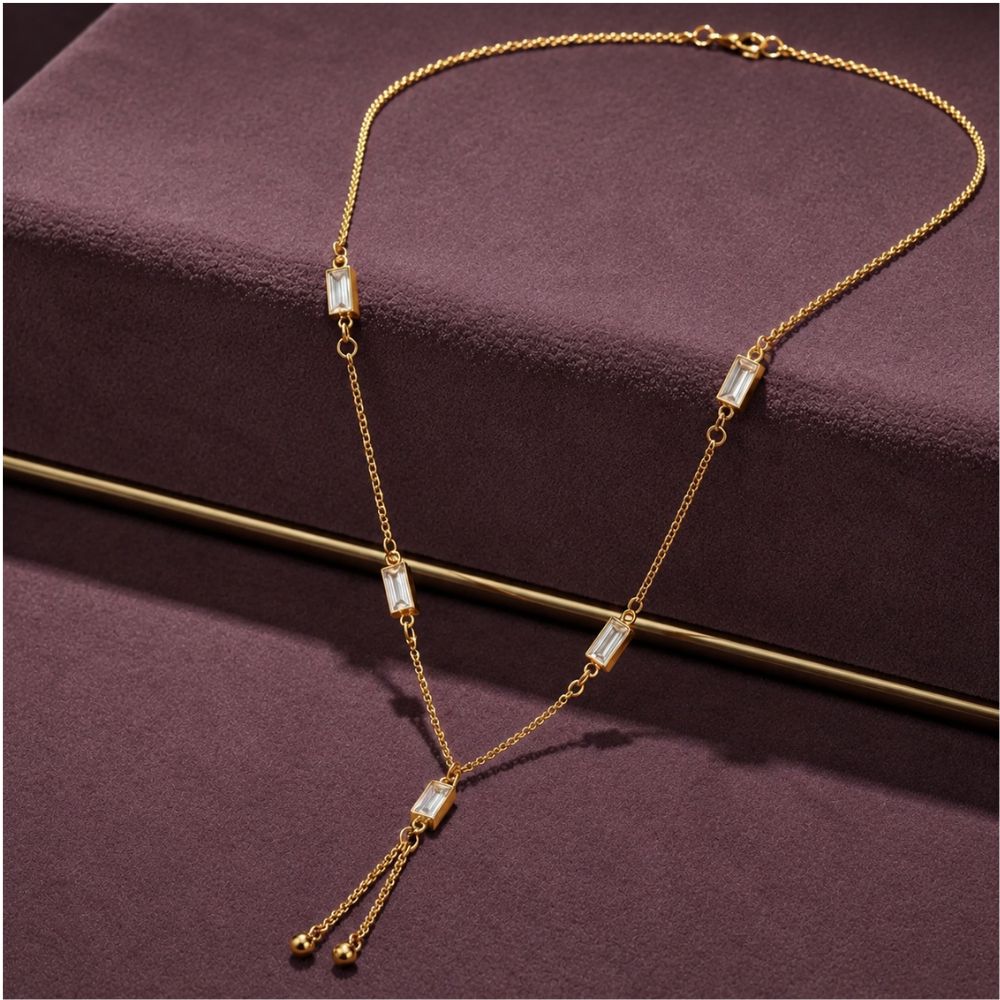 EtnicoFashion Gold Plated Anti Tarnish Chain Necklace for Women Stylish Trendy Necklace (N004W)
