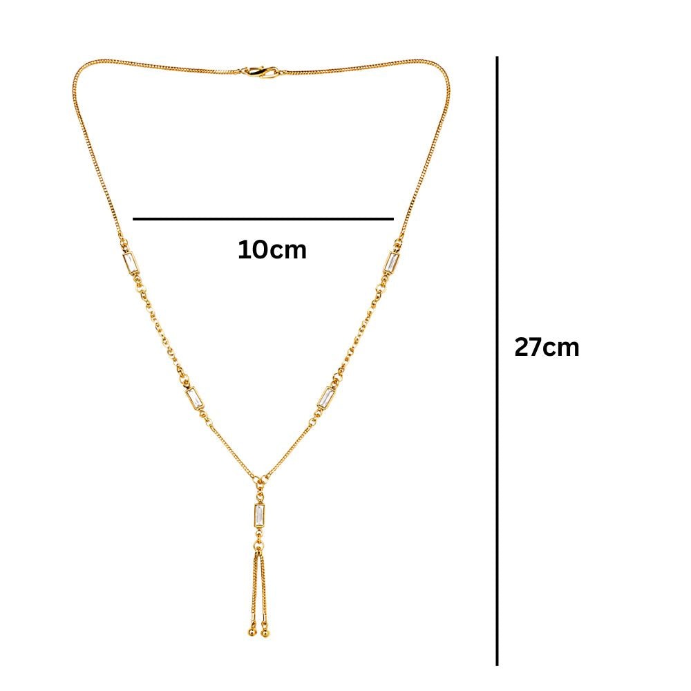 EtnicoFashion Gold Plated Anti Tarnish Chain Necklace for Women Stylish Trendy Necklace (N004W)