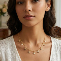 EtnicoFashion Gold Plated Butterfly Charm Necklace for Women Stylish Trendy Chain Necklace (N005W)