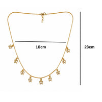 EtnicoFashion Gold Plated Butterfly Charm Necklace for Women Stylish Trendy Chain Necklace (N005W)