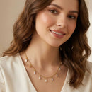 EtnicoFashion Gold Plated Crystal Drop Necklace for Women Stylish Trendy Chain Necklace (N006W)