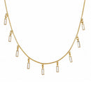 EtnicoFashion Gold Plated Crystal Drop Necklace for Women Stylish Trendy Chain Necklace (N006W)