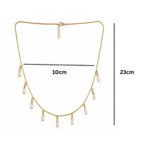 EtnicoFashion Gold Plated Crystal Drop Necklace for Women Stylish Trendy Chain Necklace (N006W)