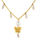 Mahi Flying Butterfly-Shaped Necklace Set with Artificial Beads for Women (NL1103842G)
