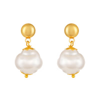 Mahi Elegant Artificial Pearl & Gold-Tone Beaded Designer Necklace with Matching Earrings for Women and Girls (NL1103866G)