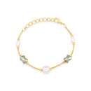 Mahi Gold-Plated Lightweight Delicate Artificial Pearl & Multicolor Crystal Bead Necklace Set for Women and Girls (NL1103869G)