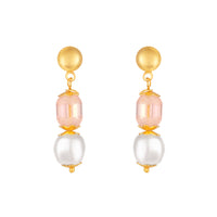 Mahi Traditional Multicolor Beaded Layered Artificial Pearl Gold Plated Necklace Set for Women (NL1103872G)