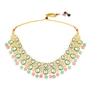 Mahi Ethnic Wedding & Festive Wear Colurful Kundan & Glass Beads Bridal Choker Jewellery Set with Earrings & Maang Tikka Necklace Set for Women (NL1108129GMul)