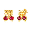 Mahi Traditional Gold Plated Long Necklace Set for Women with Kundan Red Stones & Earrings | Bridal & Ethnic Indian Jewelry (NL1108136GRed)