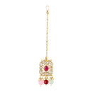 Mahi Traditional Kundan Choker Necklace Set for Women | Bridal Jewellery with Multicolor Beads | Wedding Choker Necklace with Earrings & Maang Tikka Jewellery Set (NL1108142GMul)