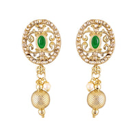Mahi Traditional Kundan Multilayer Choker Necklace Set with Kundan & Artificial Pearls for Women | Bridal & Ethnic Jewellery with Earrings (NL1108146GGre)