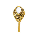 Etnico Gold Plated Traditional Ethnic Set of 6 Nose Pins Without Piercing Encased with Stones for Women (Style)