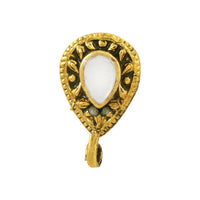 Etnico Gold Plated Traditional Ethnic Set of 6 Nose Pins Without Piercing Encased with Stones for Women (Style)