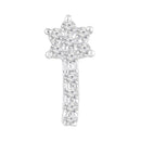 Mahi Classic Floral Non Piercing Nose Ring with Cubic Zirconia Stones for Women (NR1100171R)