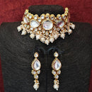 Js Fashion  Fancy Design High Gold Polish Beautiful Kundan Stones Kundan Choker Style Necklace Set