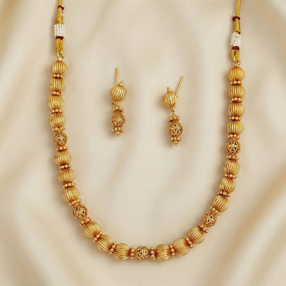 Js Fashion High Gold Designer Necklace Set 