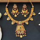 Js Fashion  Antique Jewellery Designer High Gold Fancy Style Short Necklace Set
