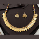 Js Fashion  Traditional High Gold Finish Coin Temple Necklace Set