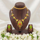Js Fashion  Traditional Lakshmi Temple Necklace with Earrings