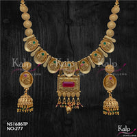 Kalp Jewellers Copper Gold Plated Necklace Set