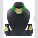 Knigght angel  Gold Plated Kundan And Beads Necklace Set