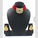 Knigght angel  Gold Plated Kundan And Beads Necklace Set