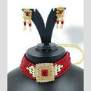 Knigght angel  Gold Plated Kundan And Beads Necklace Set