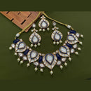 Arham Premium Gold Plated Designer Heavy Polki Kundan And Meenakari Choker Necklace Set
