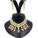 Knigght angel  Gold Plated Kundan And Beads Necklace Set
