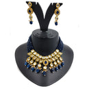 Knigght angel  Gold Plated Kundan And Beads Necklace Set