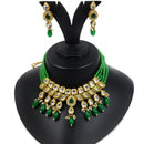Knigght angel  Gold Plated Kundan And Beads Necklace Set