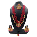 Knigght angel  Gold Plated Multi Layer Beads Long Necklace Set