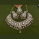 Arham Premium Gold Plated Designer Heavy Polki Kundan And Meenakari Necklace Set