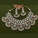 Arham Premium Gold Plated Designer Heavy Polki Kundan And Meenakari Necklace Set
