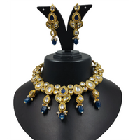 Knigght angel  Gold Plated Kundan Necklace Set