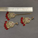 Knigght angel  Gold Plated Kundan And Beads Necklace Set