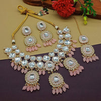 Knigght angel  Gold Plated Kundan Stone Necklace Set
