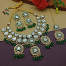 Knigght angel  Gold Plated Kundan Stone Necklace Set