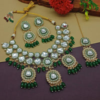 Knigght angel  Gold Plated Kundan Stone Necklace Set