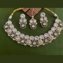 Arham Premium Gold Plated Designer Heavy Polki Kundan And Meenakari Necklace Set