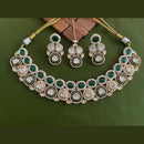 Arham Premium Gold Plated Designer Heavy Polki Kundan And Meenakari Necklace Set