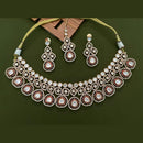 Arham Premium Gold Plated Designer Heavy Polki Kundan And Meenakari Necklace Set